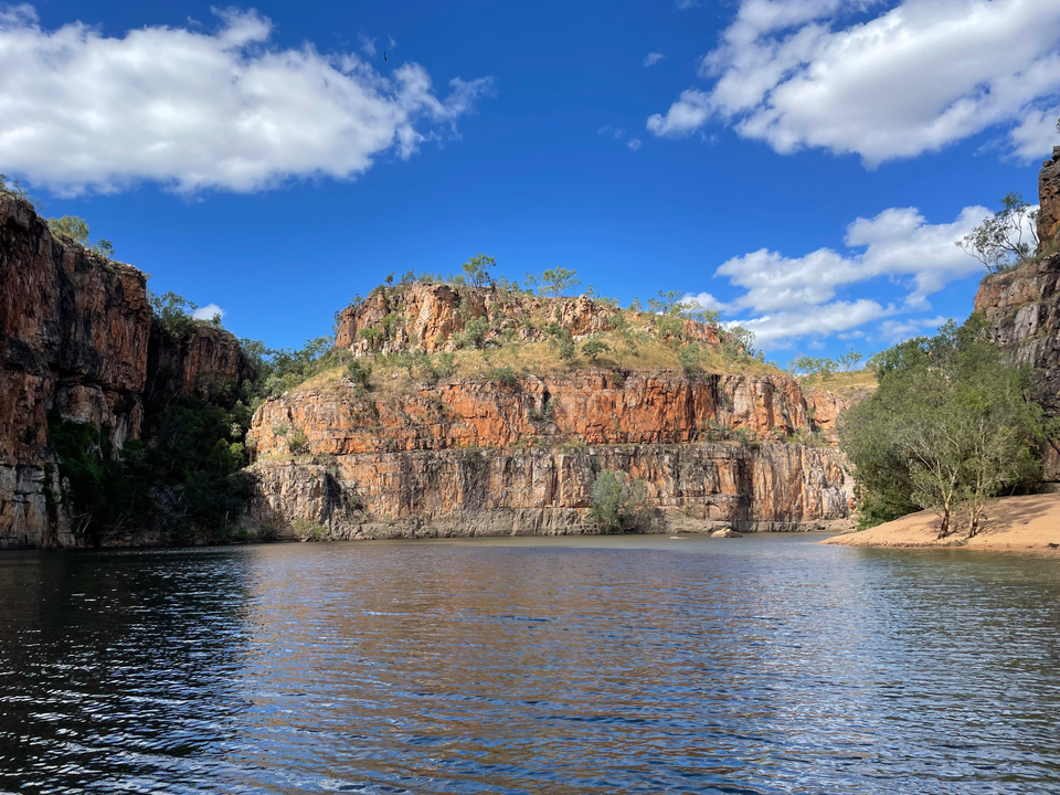 Images shows the waters of Katherine River, Nitmiluk National Park, Northern Territory, Australia, a Photo by Trudy Rankin