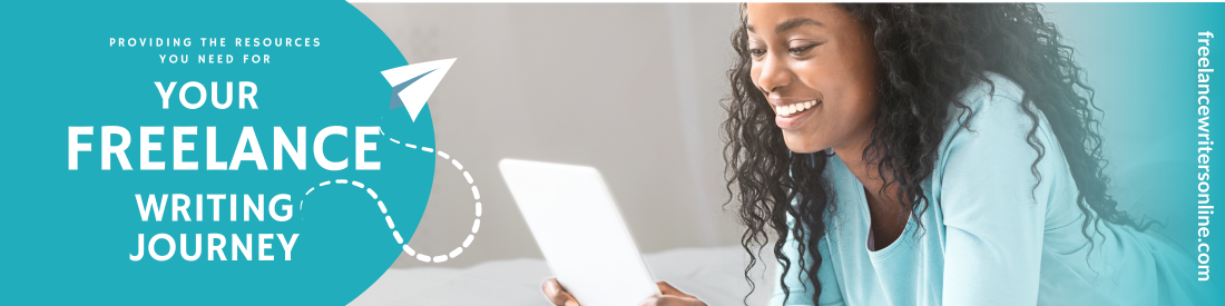 Providing the resources you need for your freelance writing journey. Woman with curly dark hair looking at a tablet device.